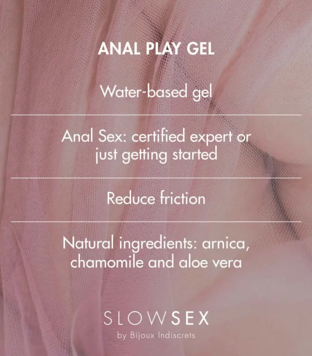 Wodny lubrykant analny - Bijoux Indiscrets Slow Sex Anal Play Gel 30 ml