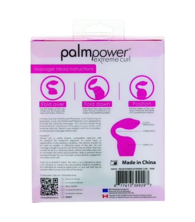 PalmPower - Nakładka Do Masażera Extreme Curl Różowa