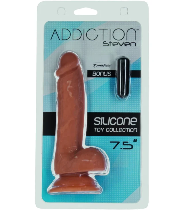 Addiction - Realistyczne Dildo Steven 19 cm Karmelowe