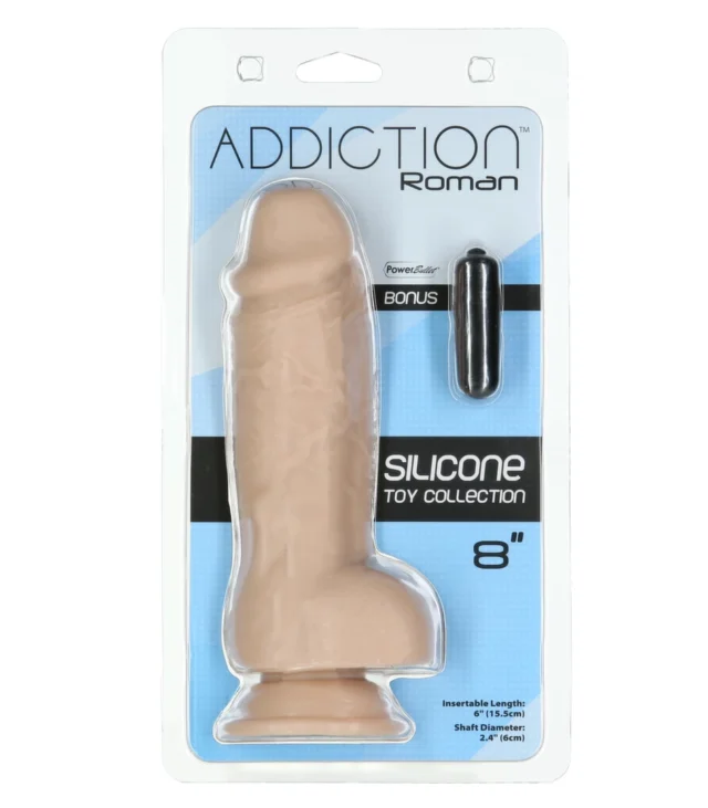 Addiction - Grube Dildo Roman 20 cm Beżowe