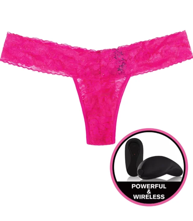 Secrets Vibrating Panties - Wibrujące Stringi Z Masażerem Różowe Queen Size