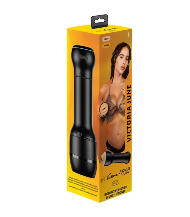 Kiiroo - Zestaw Masturbator Realistyczne Usta Victoria June + PowerBlow