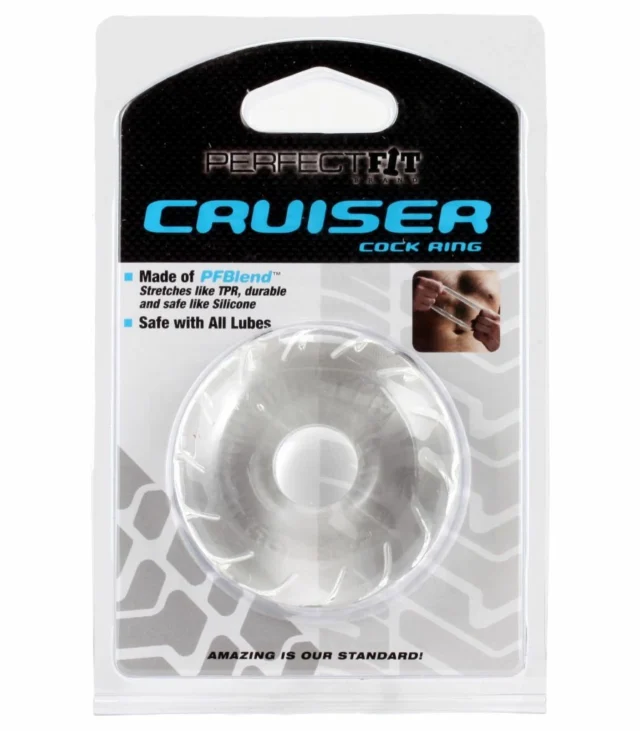 Pierścień na penisa - Perfect Fit Cruiser Ring PF Blend Clear Przezroczysty