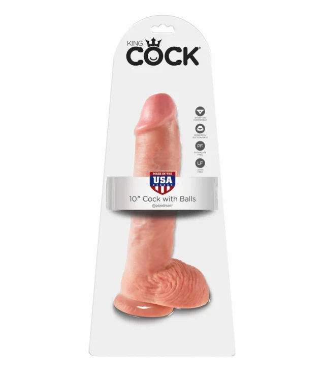 Dildo - King Cock 10 Inch with Balls Flesh