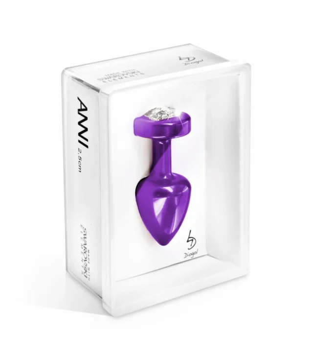 Plug analny - Diogol Anni R Heart Purple 25 mm