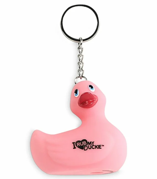 Breloczek - I Rub My Duckie Keychain Pink