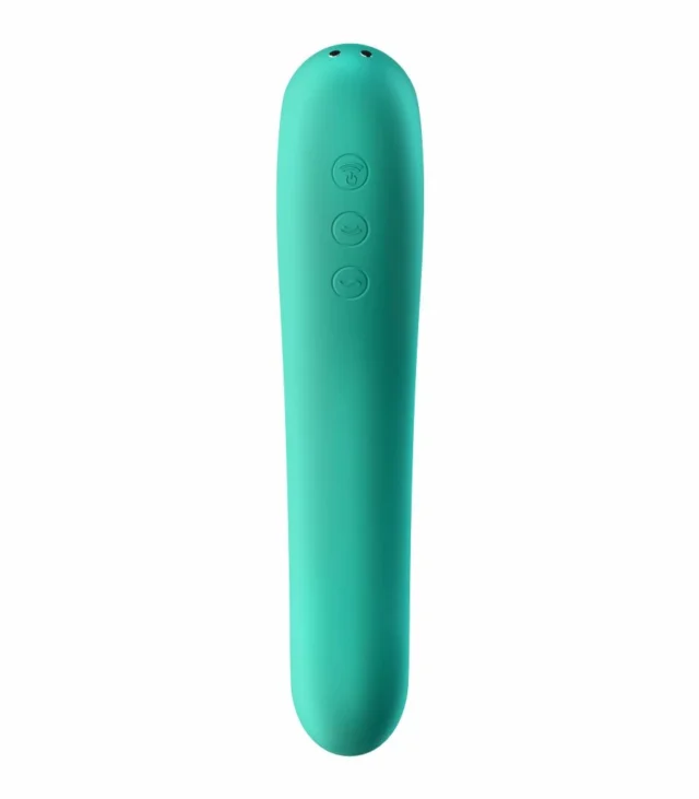 Wibrator z masażerem powietrznym - Satisfyer Dual Kiss Green