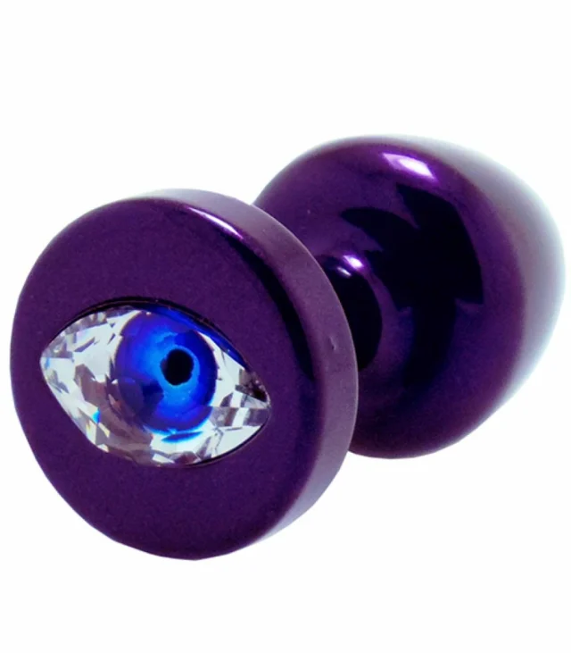 Korek analny ozdobny - Diogol Anni R Eye Purple Crystal Purple 25 mm