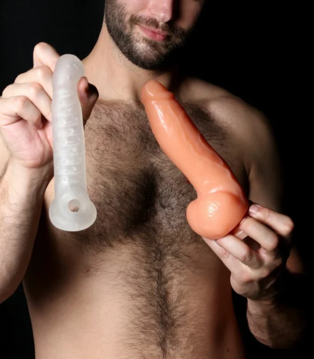 Dildo i nakładka - Perfect Fit Real Boy Kit Light Jasny