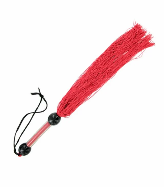 Średni, gumowy bicz - Sportsheets Medium Rubber Whip Red