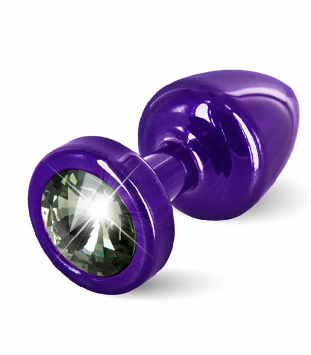 Plug analny - Diogol Anni Round Purple & Black 25 mm