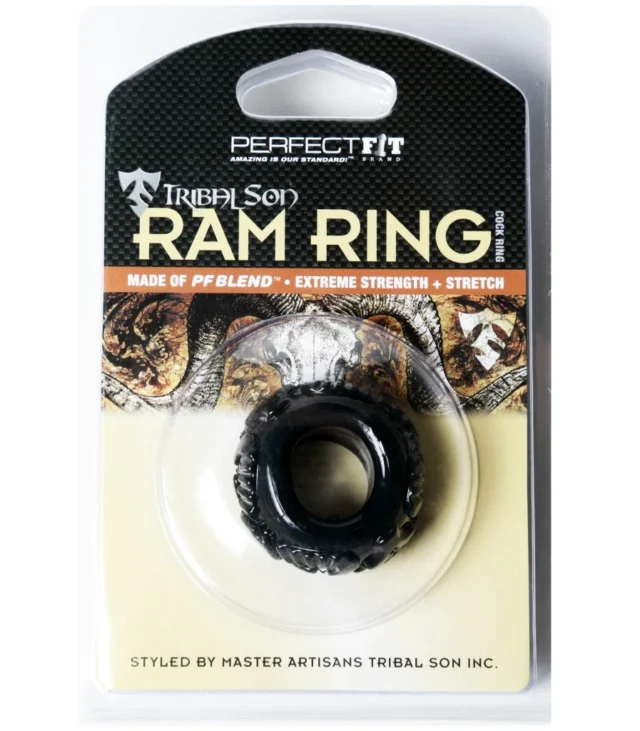 Pierścień na penisa - Perfect Fit Ram Ring Black