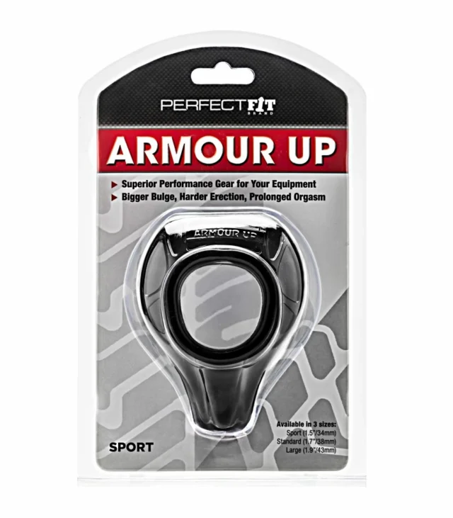 Pierścień na penisa - Perfect Fit Armour Up Sport Black Czarny