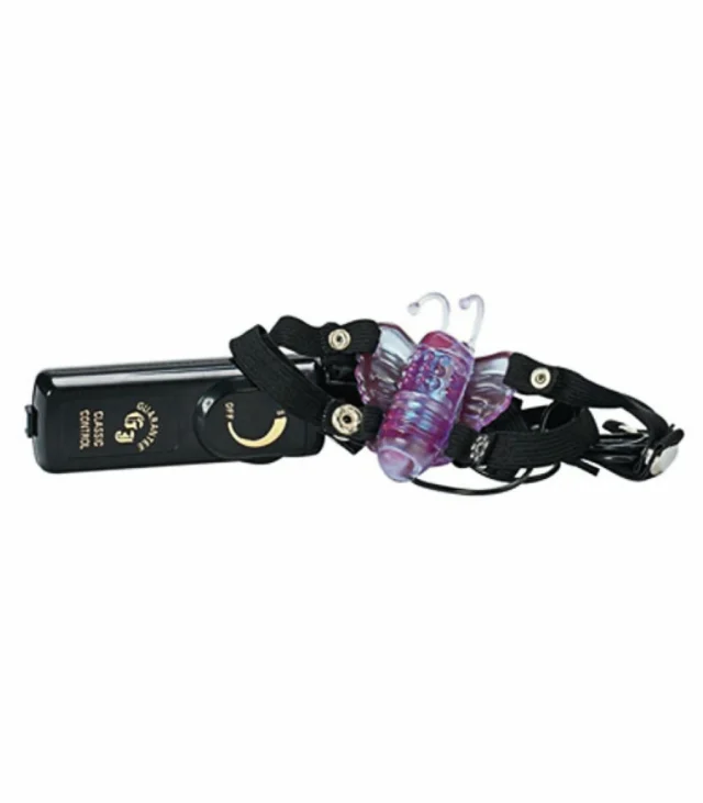 Stymulator - Butterfly Stimulator Strap-on Vibrator Black