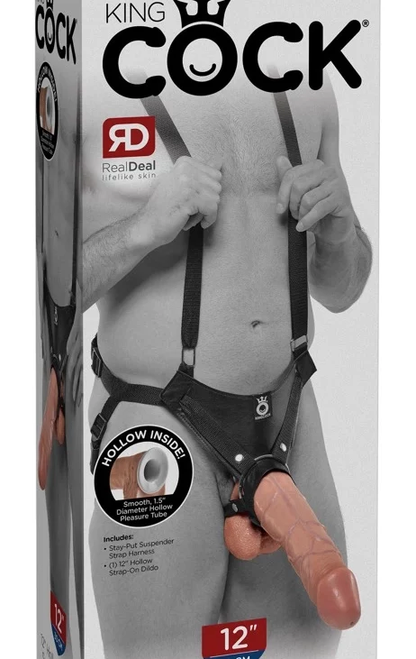 King Cock - Realistyczne Dildo Strap-On Na Szelkach 30 CM