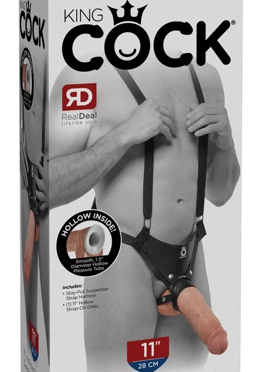 King Cock - Realistyczne Dildo Strap-On Na Szelkach 28 CM