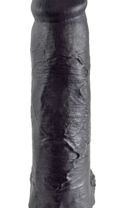 King Cock - Realistyczne Dildo Z Jądrami Czarne 30 CM