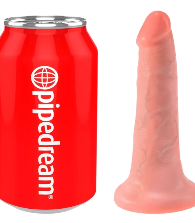 King Cock - Realistyczne Elastyczne Dildo Z Przyssawką 13 CM Jasny Kolor Skóry