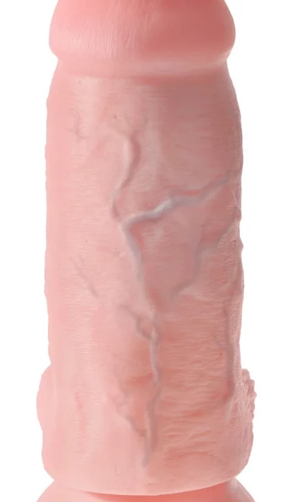 King Cock - Realistyczne Grube Dildo Z Przyssawką 23 CM Jasny Kolor Skóry