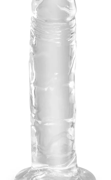 King Cock Clear - Realistyczne Dildo Z Przyssawką Przezroczyste 15 CM