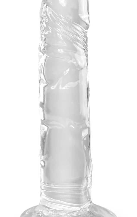 King Cock Clear - Realistyczne Dildo Z Przyssawką Przezroczyste 15 CM