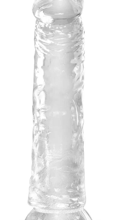 King Cock Clear - Realistyczne Dildo Z Przyssawką Przezroczyste 20 CM