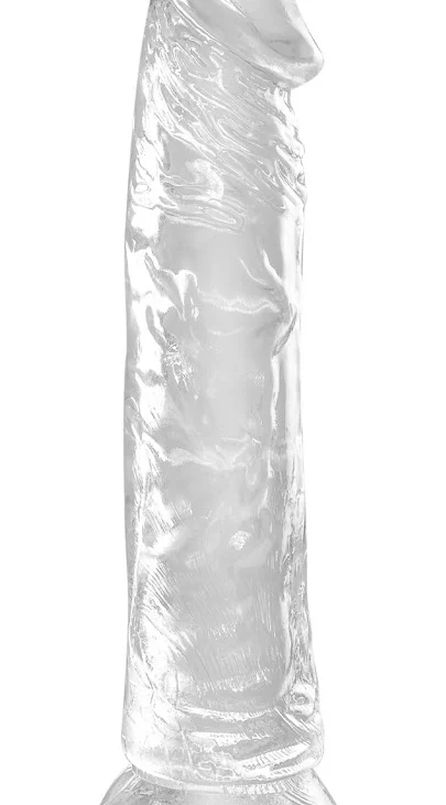 King Cock Clear - Realistyczne Dildo Z Przyssawką Przezroczyste 20 CM