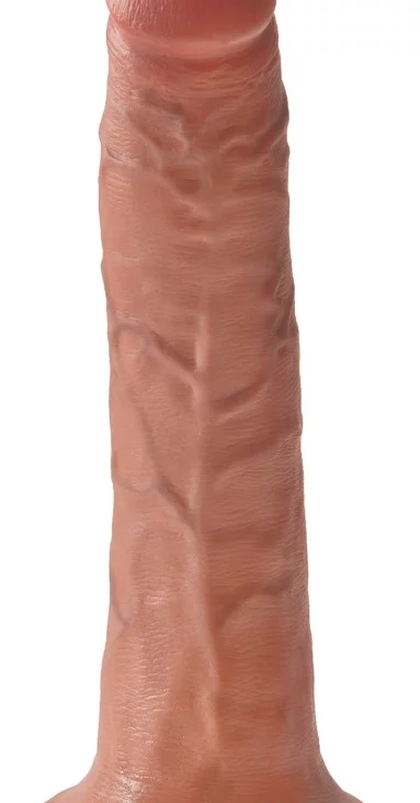 King Cock - Realistyczne Dildo Z Żyłkami I Przyssawką 18 CM Jasny Kolor Skóry