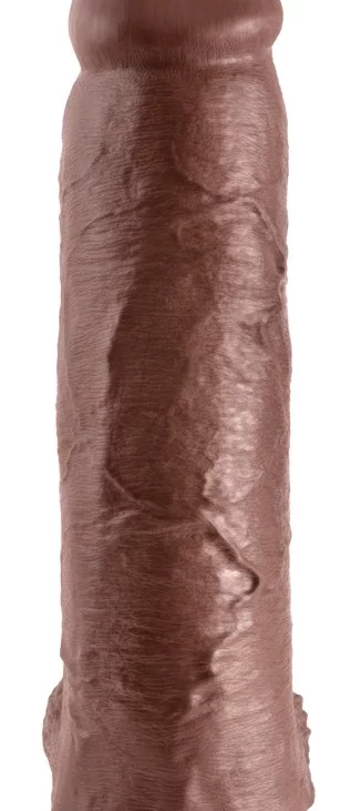 King Cock - Realistyczne Dildo Z Jądrami Brązowe 30 CM