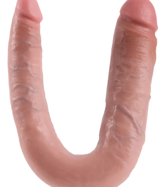 King Cock - Podwójne Realistyczne Dildo 43 CM Jasny Kolor Skóry