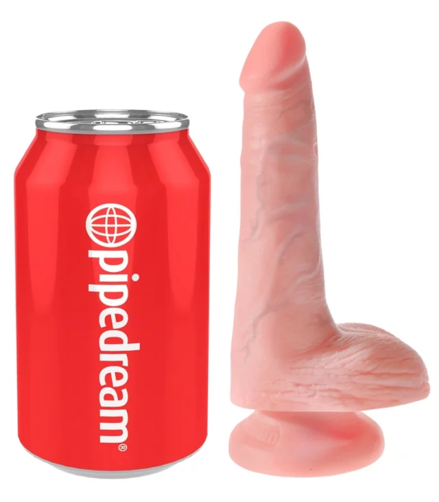 King Cock - Realistyczne Naturalne Dildo Z Przyssawką 15 CM Jasny Kolor Skóry