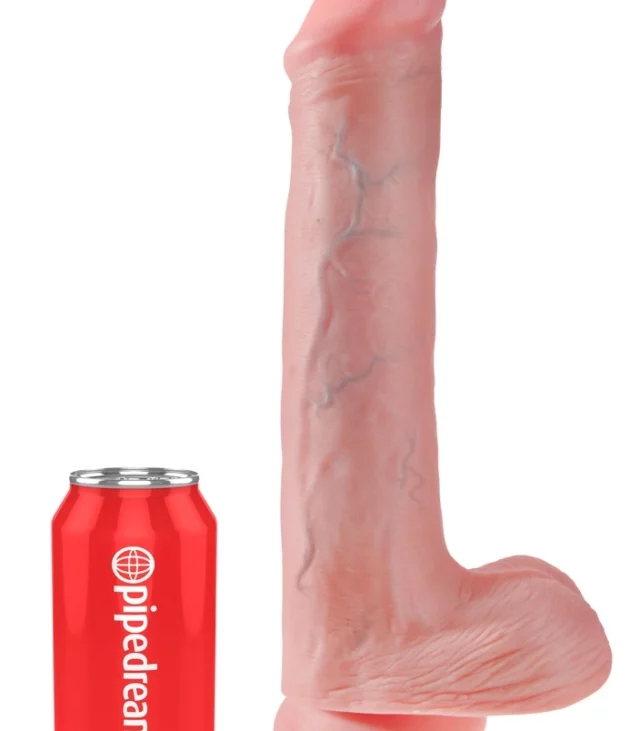 King Cock - Realistyczne Duże Dildo Z Przyssawką 33 CM Jasny Kolor Skóry