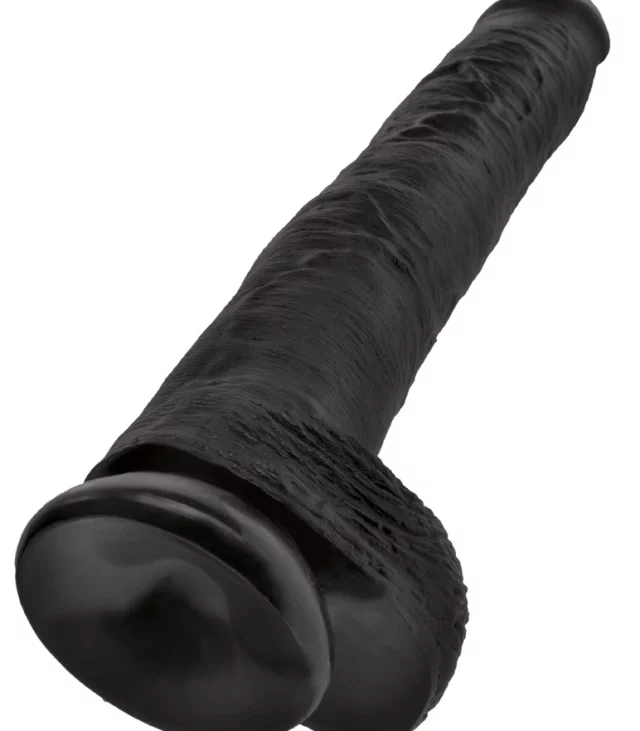 King Cock - Realistyczne Duże Dildo Z Przyssawką 36 CM Czarny