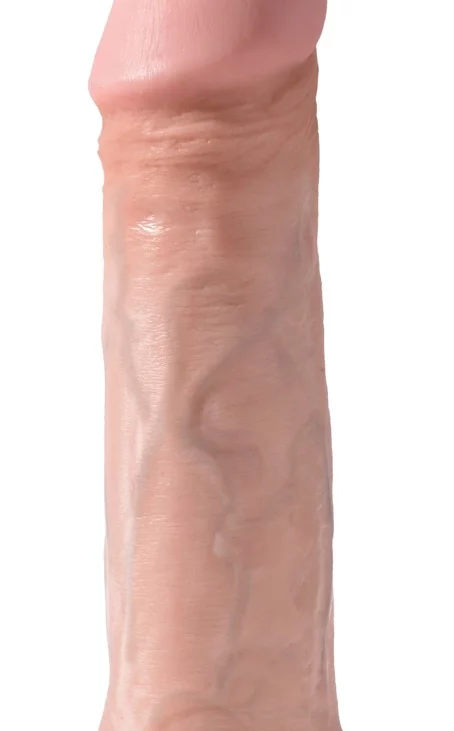 King Cock - Realistyczne Naturalne Dildo Z Żyłkami I Żołędziem 28 CM Jasny Kolor Skóry