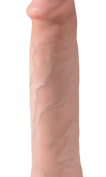 King Cock - Realistyczne Naturalne Dildo Z Żyłkami I Żołędziem 36 CM Jasny Kolor Skóry