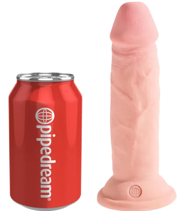 King Cock Plus - Realistyczne Naturalne Dildo Z Przyssawką 15 CM Jasny Kolor Skóry