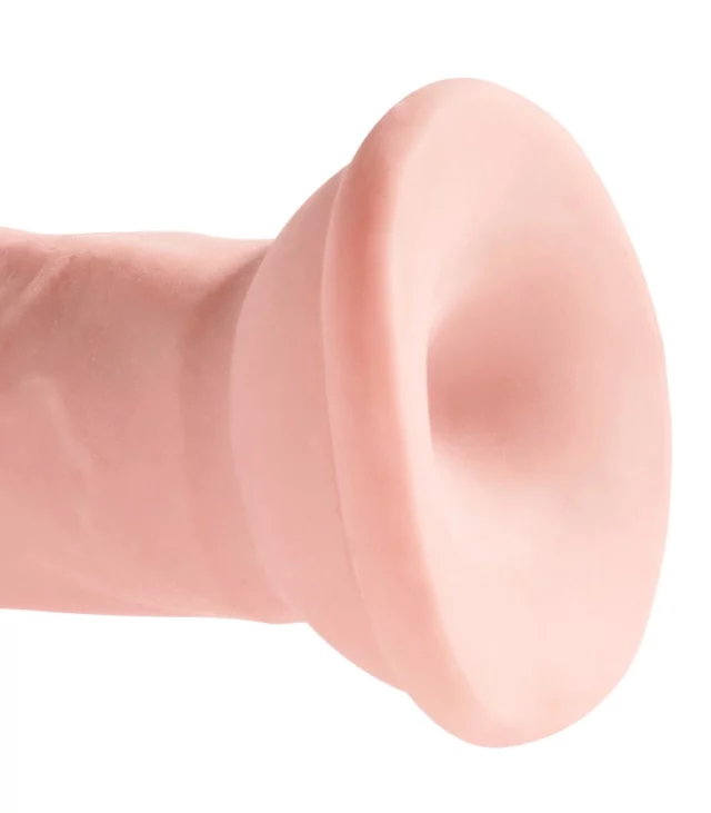 King Cock Plus - Realistyczne Naturalne Dildo Z Przyssawką 15 CM Jasny Kolor Skóry