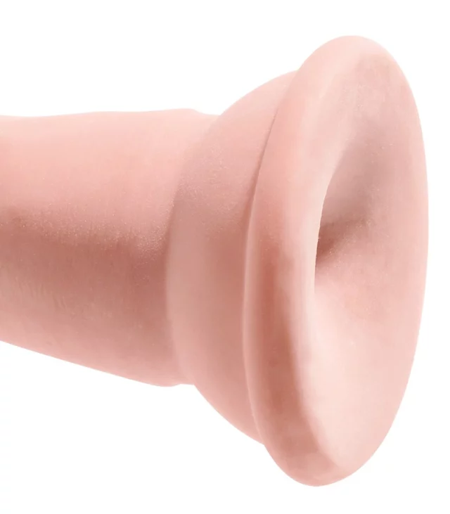 King Cock Plus - Realistyczne Naturalne Dildo Z Przyssawką 18 CM Jasny Kolor Skóry