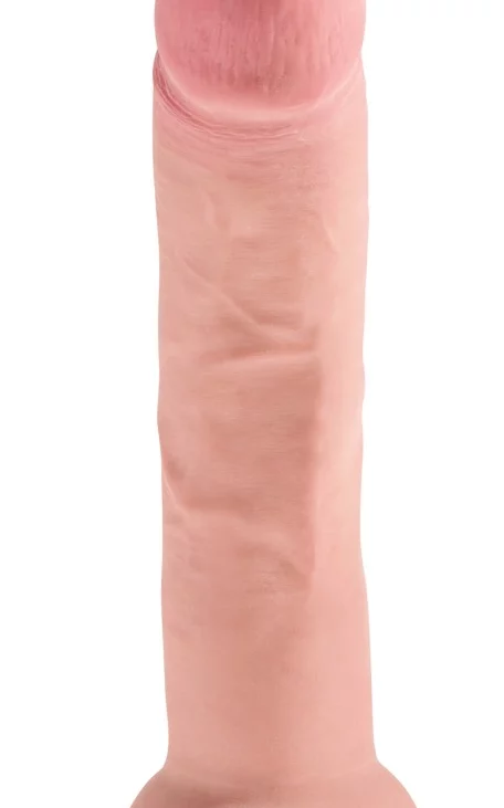 King Cock Plus - Realistyczne Naturalne Dildo Z Przyssawką 20 CM Jasny Kolor Skóry