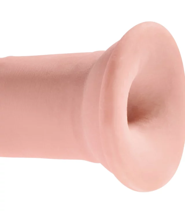 King Cock Plus - Realistyczne Naturalne Dildo Z Przyssawką 23 CM Jasny Kolor Skóry