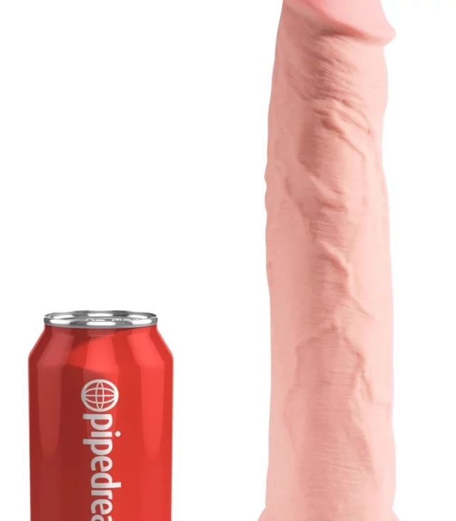 King Cock Plus - Realistyczne Naturalne Dildo Z Przyssawką 28 CM Jasny Kolor Skóry