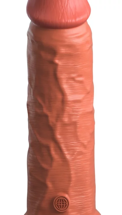 King Cock Elite - Realistyczne Silikonowe Dildo Z Przyssawką 20 CM Ciemny Kolor Skóry