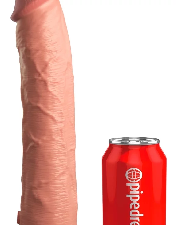 King Cock Elite - Realistyczne Silikonowe Dildo Z Przyssawką 28 CM Jasny Kolor Skóry