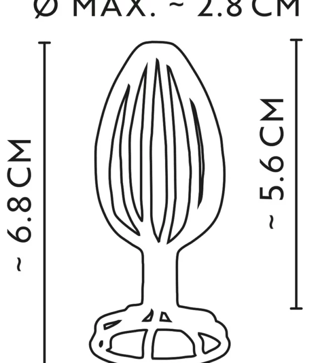 Anos - Stalowy Pusty Korek Analny Srebrny 2.8 CM