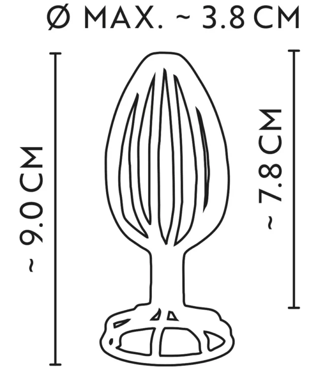 Anos - Stalowy Pusty Korek Analny Srebrny 3.8 CM