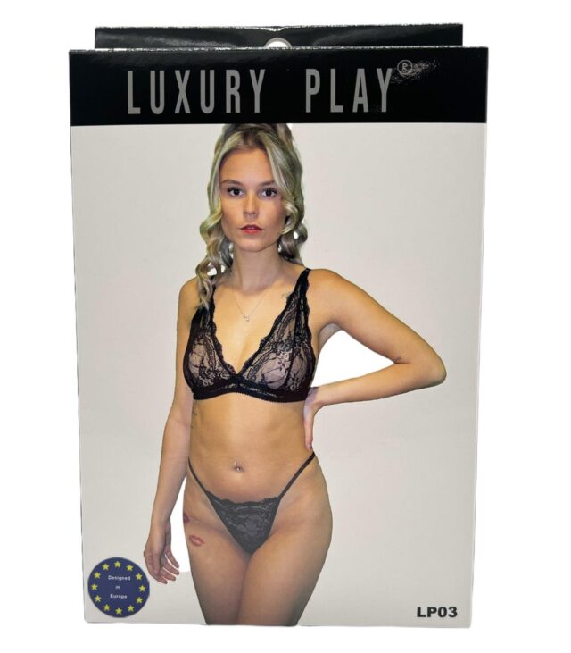 Bielizna-Luxury Play - Lingerie Set Small Black