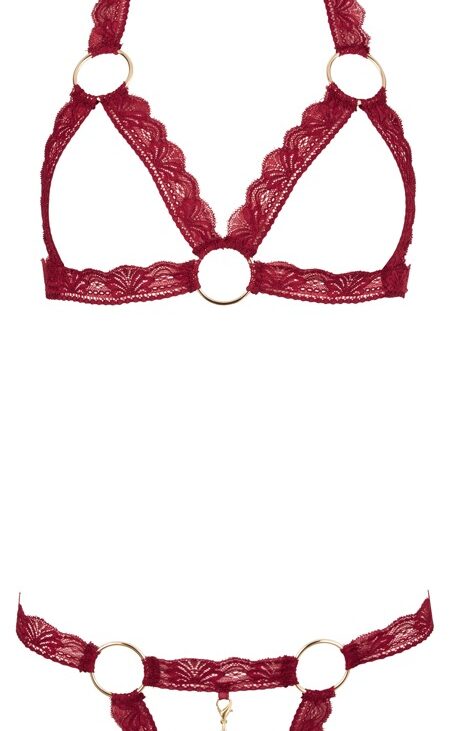 Bra Set open red M/L