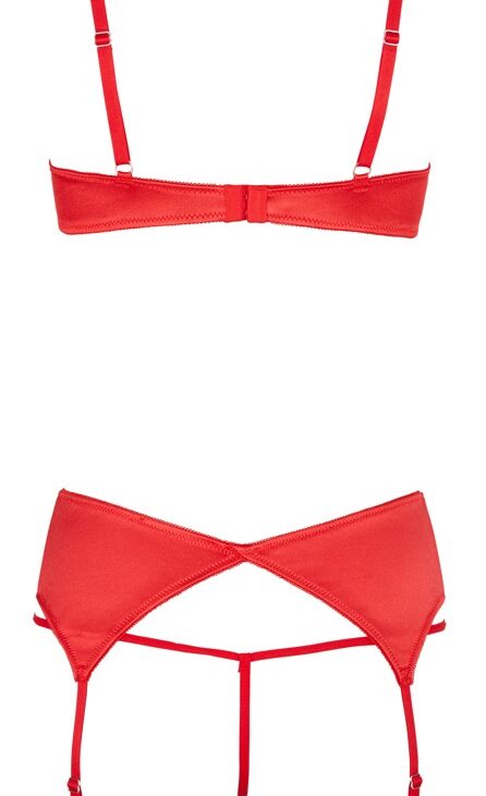 Shelf Bra Set red 80B/M