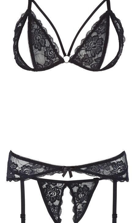 Lace Suspender Set S