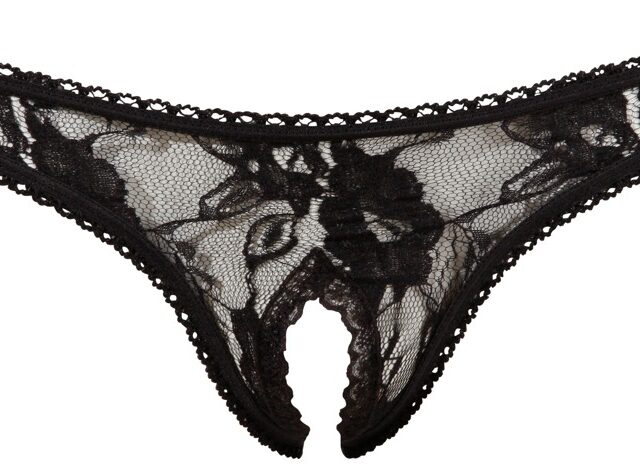 Crotchless String black M